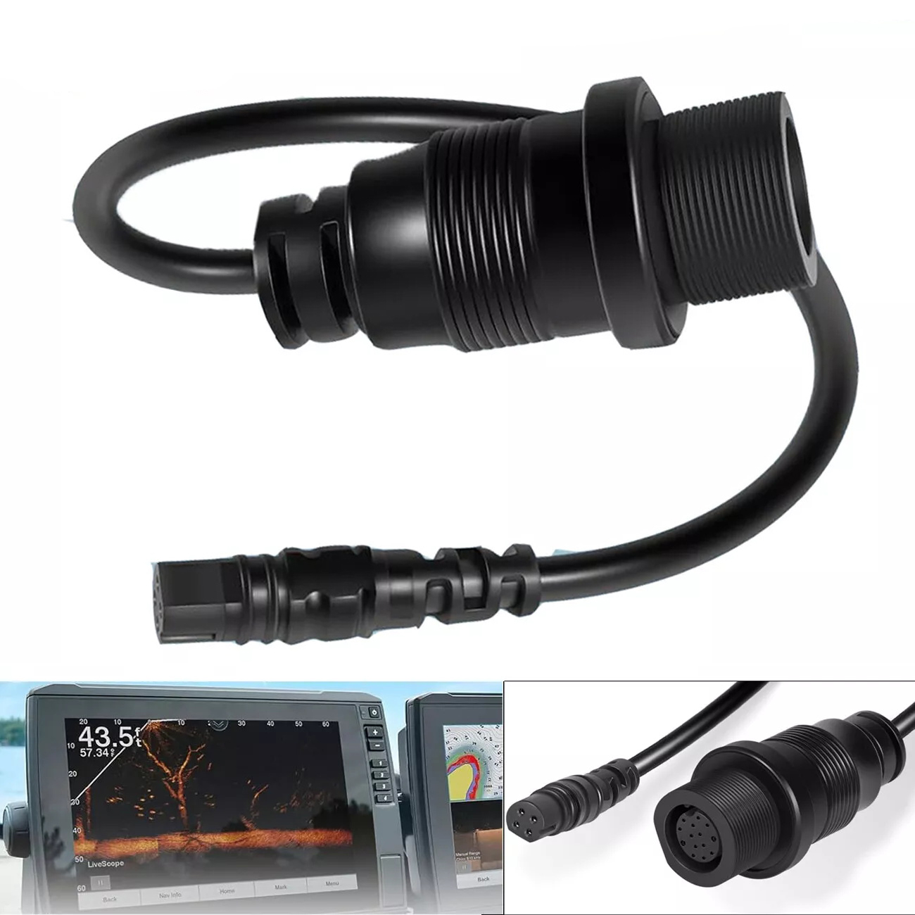 Fish Finder Cable - 1852081 MKR-DSC-12 อะแดปเตอร์ 4-PIN สําหรับ Garmin