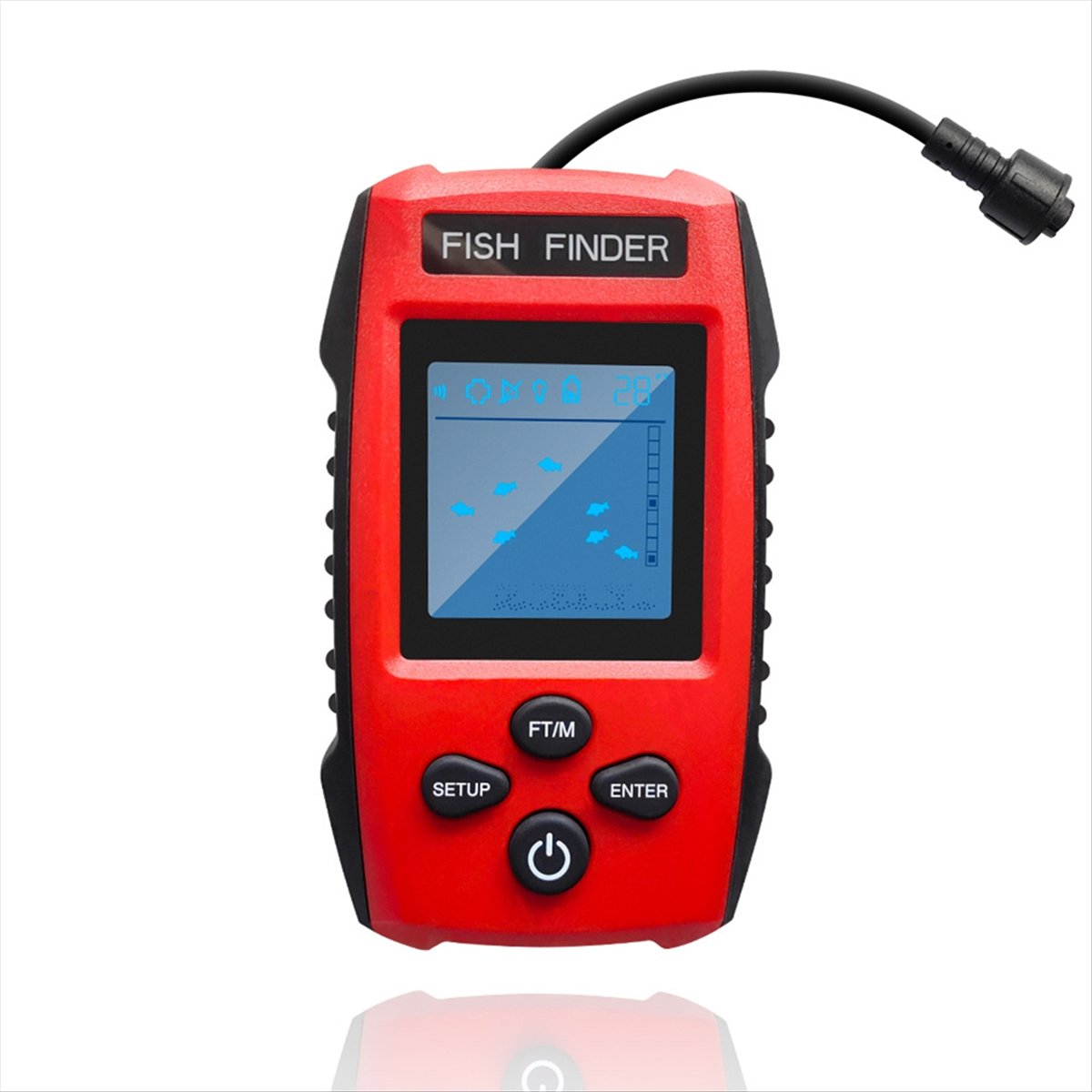 เครื่องหาปลาแบบมีจอ LCD สี พร้ - Fishing Depth Finder บทวิจารณ์และราคา